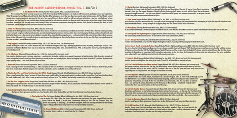 The Patron Saints' Before Bohob-Vol. 1 CD 8-page booklet