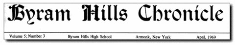 Byram Hills Chronicle masthead