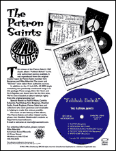The reissue insert page, with an original Bohob label attached. 