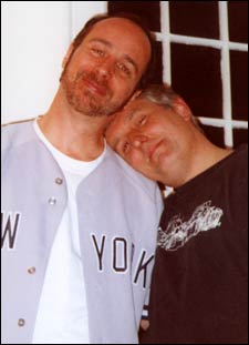 Eric Bergman and John Doerschuk collapse after the reunion. 