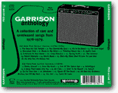 The back cover of the Garrison Anthology CD.