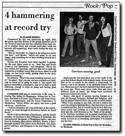 Garrison newspaper article, 1979.
