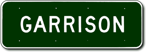 Garrison road sign