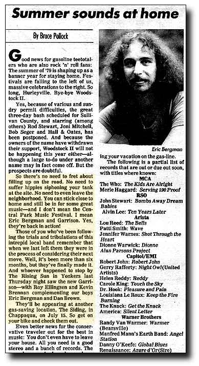 Garrison newspaper article, 1979.