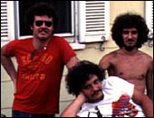 Jim Behnke, Dan Brown and Joe Ivins in Garrison, NY, 1976.