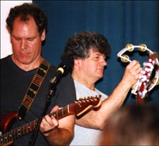 Jay O. Sanders and Tom Bergman rocking out during the final jam.