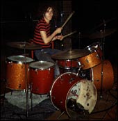 Joe Ivins, drumming in 1971.