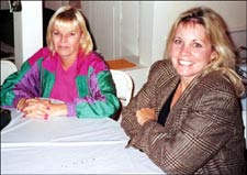 Linda Pankuch (who took the majority of the early Saints photos blown up for the reunion) and her sister, Donna Legband.