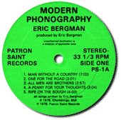 Modern Phonography LP label.
