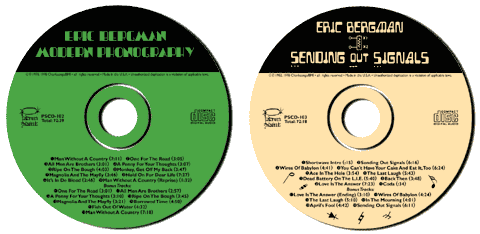 The CD labels from the double CD set.