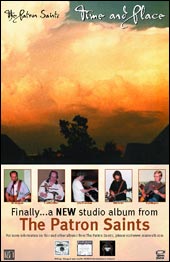 Poster for The Patron Saints' 2005 CD release Time and Place. 
