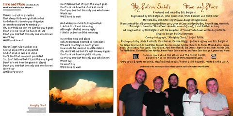 The Patron Saints' Time And Place CD 16-page booklet